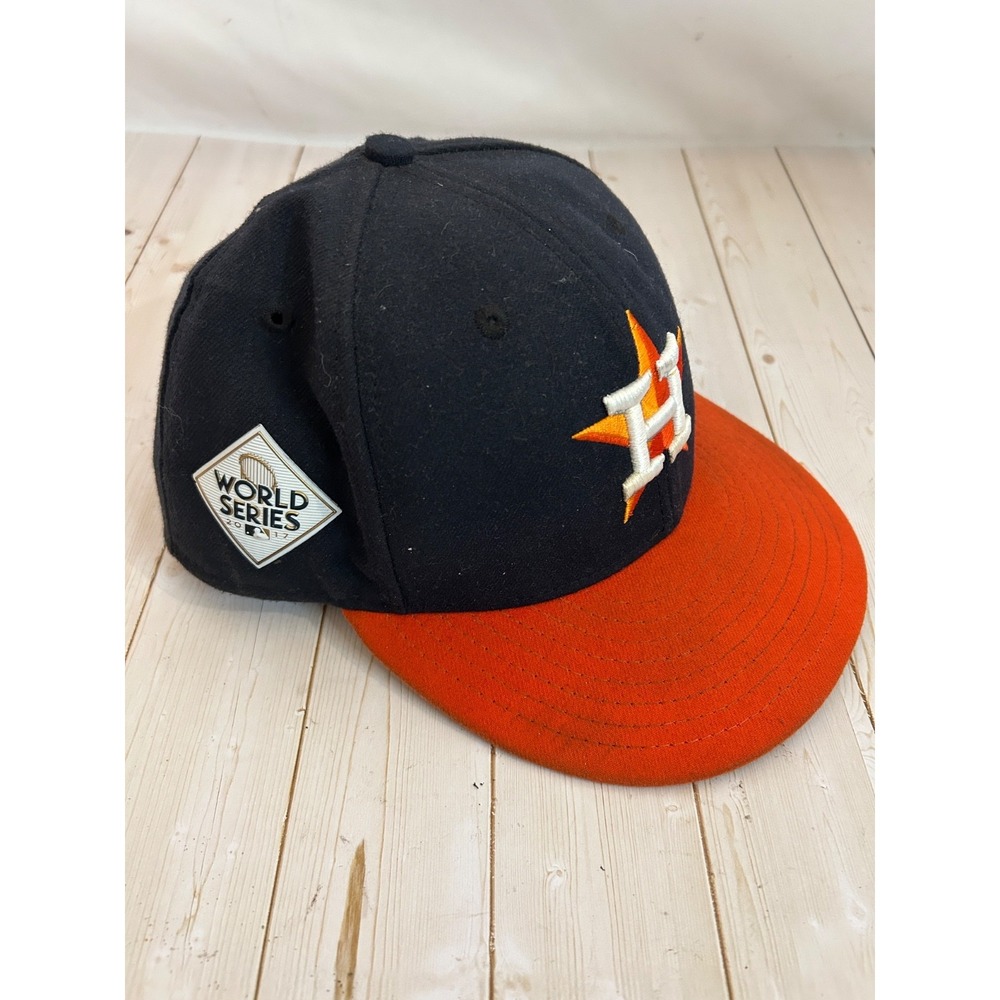 Houston Astros 2017 World Series Hat New Era MLB Baseball Fitted Size 6 7/8 Tags